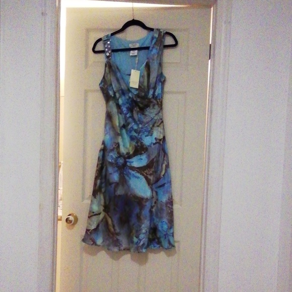 Apanage femme Dresses & Skirts - Apanage femme cotton & silk bias cut dress size 10